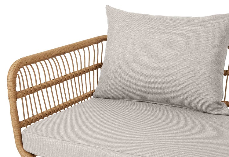 Nina Gartensofa 2 pers. Inkl. Auflagen, beige. 141 X 72 X 65 cm