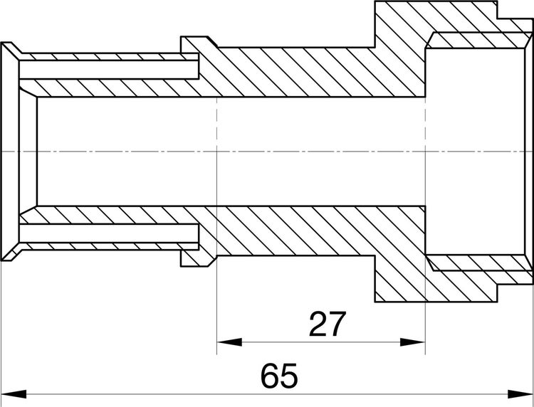 Wavin Press-Übergang mit Außengewinde aus Messing für Verbundrohre, 16 Millimeter.
