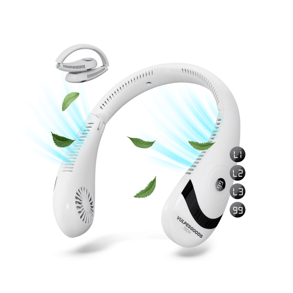 Vulpes Goods Nackenventilator - Mini Ventilator - Tragbarer Gesichtslüfter - USB aufladbar - Wiederaufladbar - 3 Stufen