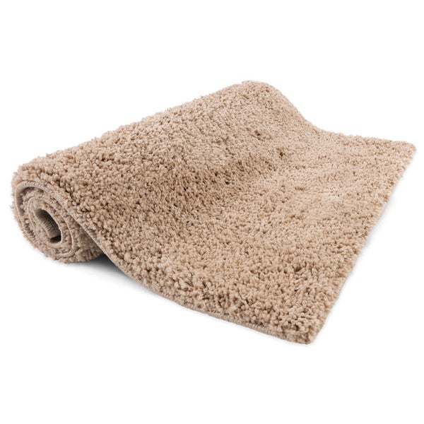 FLOORDIREKT Badematte Sky Soft - Reckteckig - Rutschhemmende Rückseite - Beige - 70 x 120 cm