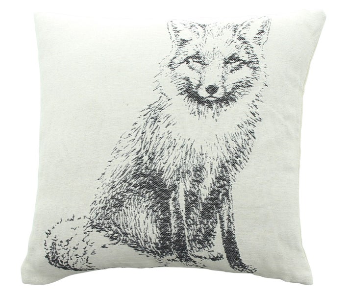 FRANK FLECHTWAREN | Kissenhülle Fuchs, POLYESTER, BAUMWOLLE, METALLIC-GARN, 45 x 45 cm