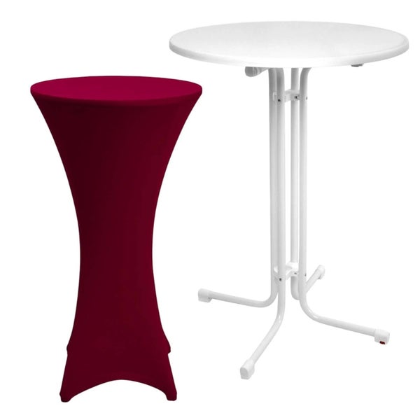 Stehtisch mit Stretchhusse und Stehtisch