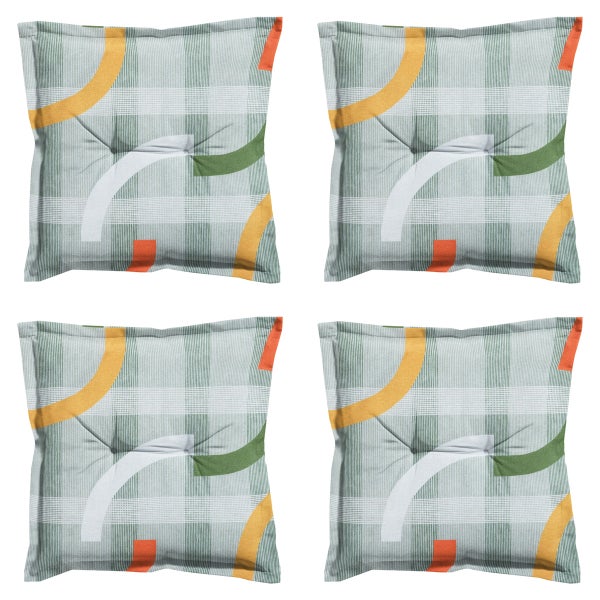 Sitzkissen Tess orange - Ca. 50x50 cm - 4er-Set