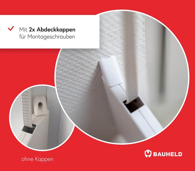 Abdeckung für Montageschrauben mit und ohne Kappen