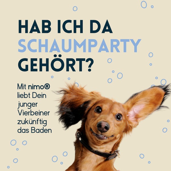 nimo® Welpen Shampoo sensitiv • ohne Duftstoffe und pH-Neutral für alle Rassen