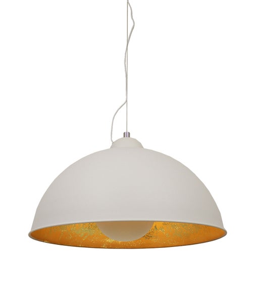 Hängeleuchte Pendelleuchte Everaldo sand white & gold Ø 54 cm E27 11050