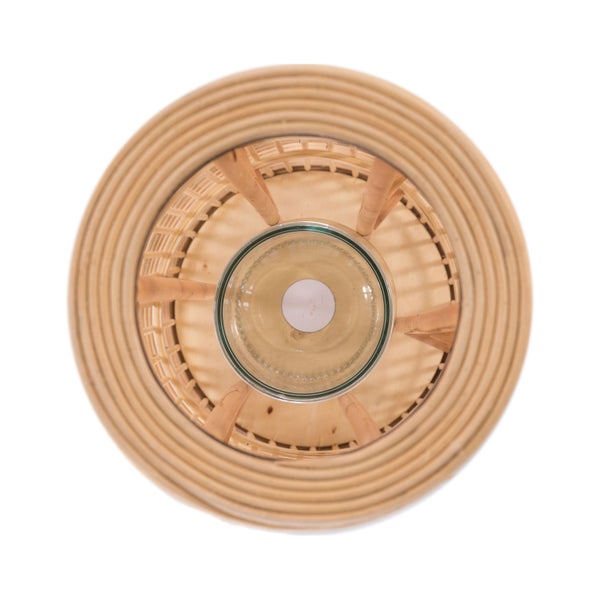 Laterne Iva 50 Bambus, mit Windlicht-Glaseinsatz naturfarben