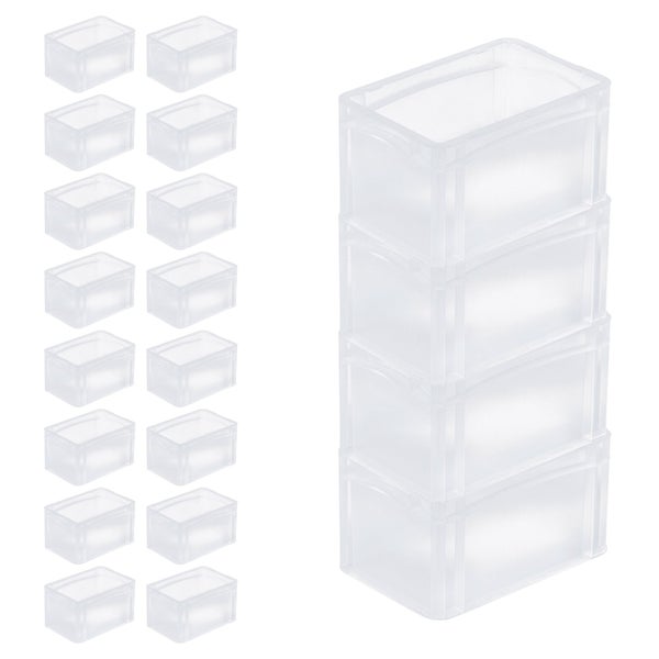 PROREGAL SparSet 20 x Transparenter Eurobehälter BasicLine Mit Geschlossenem Griff HxBxT 17 x 20 x 30 cm 7,2 Liter Eurobox Transportbox