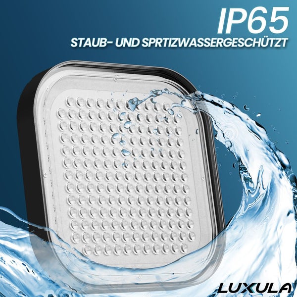 LUXULA LED HighBay Quadratischer Hallenstrahler 100W 12000lm 5000K Neutralweiß IP65 Hallenleuchte