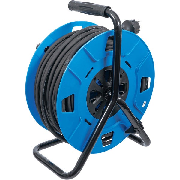BGS Kabeltrommel 50 m 3x1,5 mm² 4 Steckdosen mit Verschlusskappe IP 44 3500 W - 3378