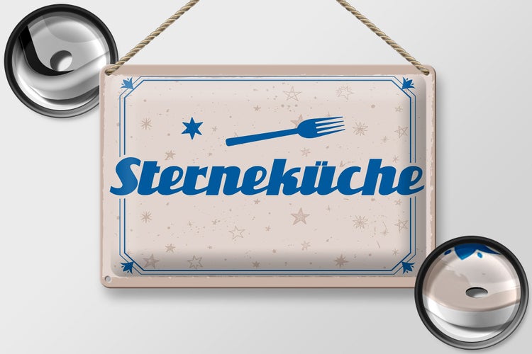 Blechschild Spruch 30x20cm Sterneküche