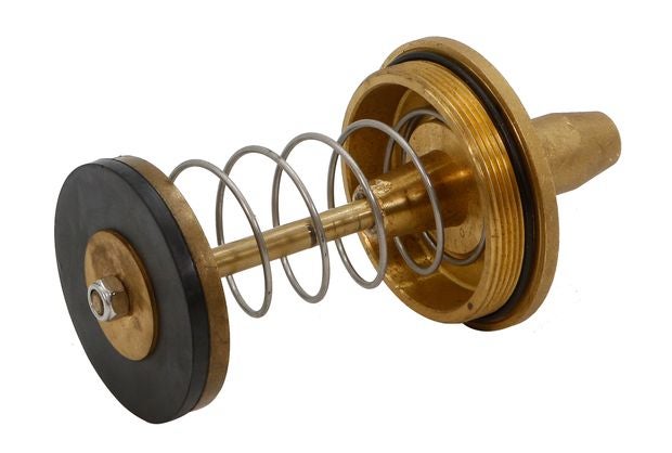 Rückschlagventil-Einsatz aus Messing mit Edelstahlfeder und Gummidichtung für Saugkörbe oder Pumpenzubehör.