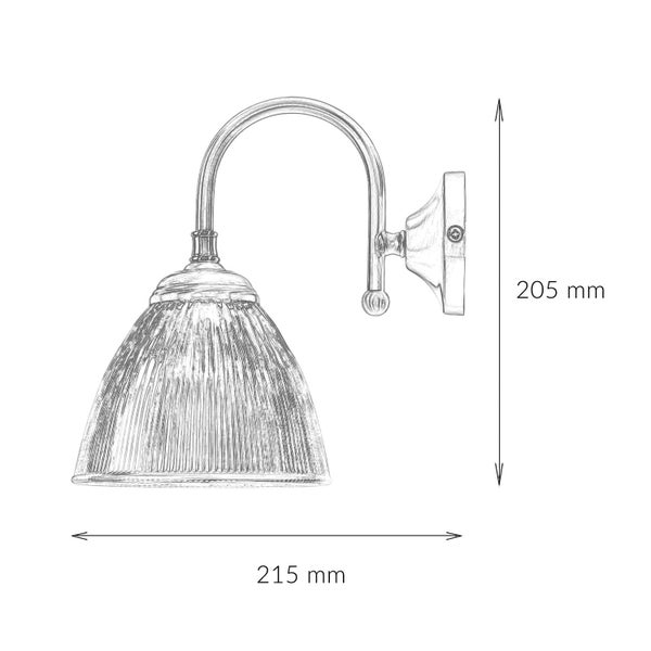 Wandleuchte mit Abmessungen 215 mm x 205 mm