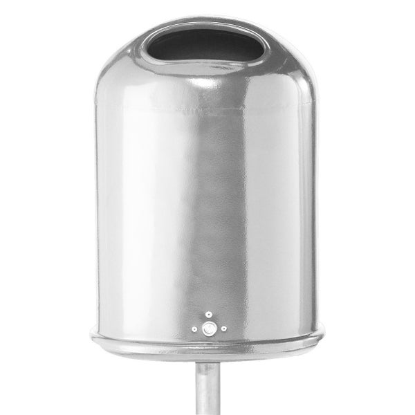 Abfalleimer aus Metall mit Einwurföffnung