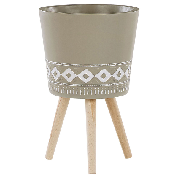 Blumentopf mit Beinen ARTA Keramik 41 cm Taupe
