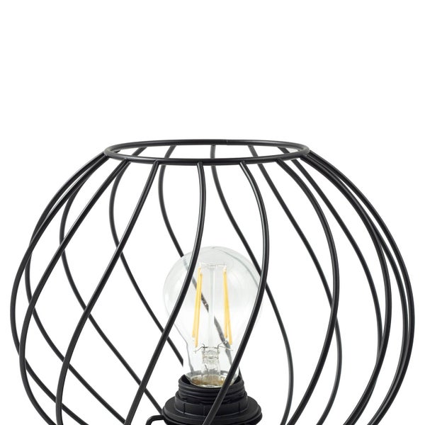 Lindby Tischlampe Danika (Modern) in Schwarz aus Metall (1 flammig, E27) - Tischleuchte Schreibtischlampe Nachttischlampe Wohnzimmerleuchte