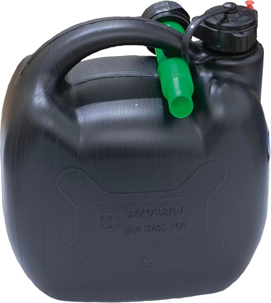 AUTONIK 126620 Kraftstoffkanister, 10L, Kunststoff, schwarz - Robuster Benzinkanister für Autos und Outdoor-Aktivitäten