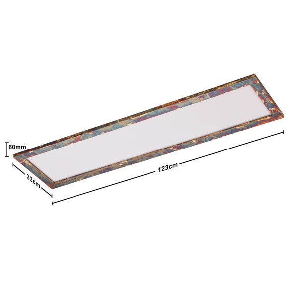 quitani LED Deckenleuchte (LED Panel) Aurinor (Modern) in Bronze aus Aluminium (1 flammig, ) - Lampe Deckenlampe Wohnzimmerleuchte