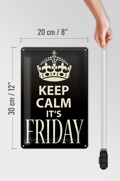 Blechschild Spruch 20x30cm Keep Calm it`s Friday
