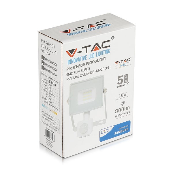 Verpackung für V-TAC PIR Sensor Flutlichtstrahler