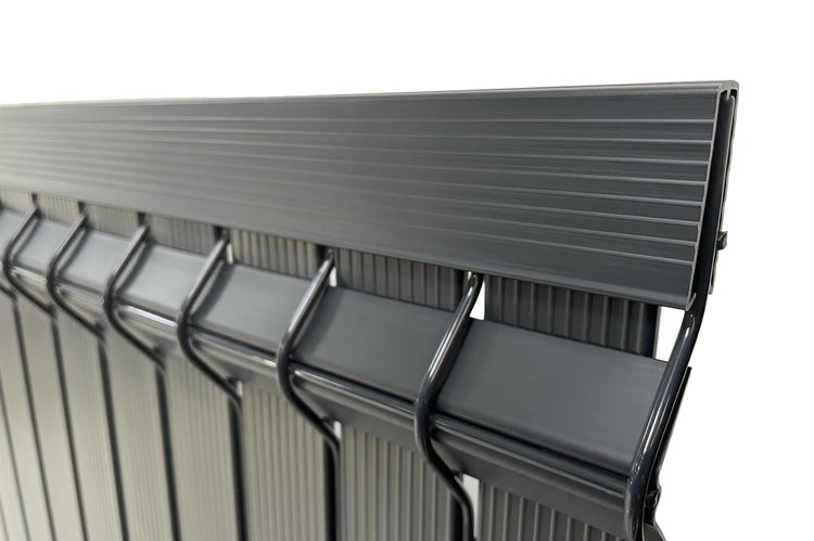 PVC-Sichtschutzlamellen-Set 2m CINTO H.100cm grau
