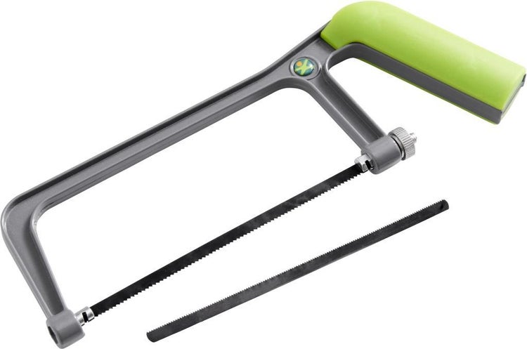 HABA 1304482001 - Terra Kids Bügelsäge, Werkzeug 1 Holzsägeblatt / 1 Metallsägeblatt