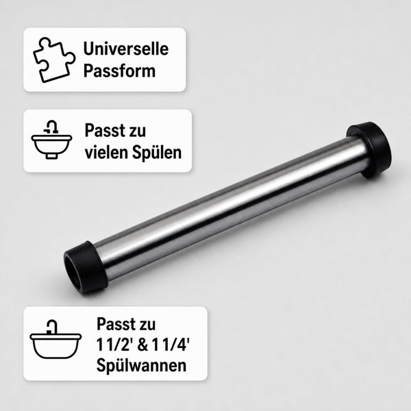Ein Tauchrohr für Spülen mit universeller Passform für ein halb Zoll und ein viertel Zoll Spülwannen aus Metall