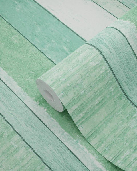 Tapetenrolle mit Holzplankenmuster