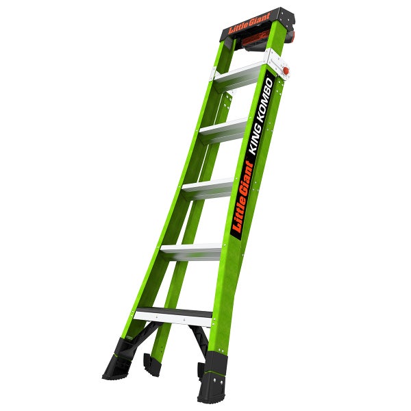 Little Giant King Kombo Kombinationsleiter aus Fiberglas mit Sprossen für den professionellen Einsatz