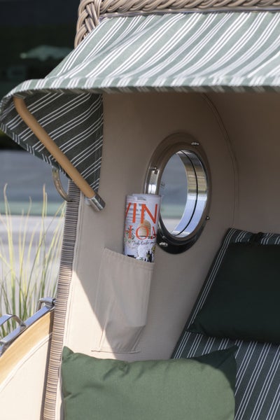 Strandkorb Rantum Teak PE grey Dessin 545