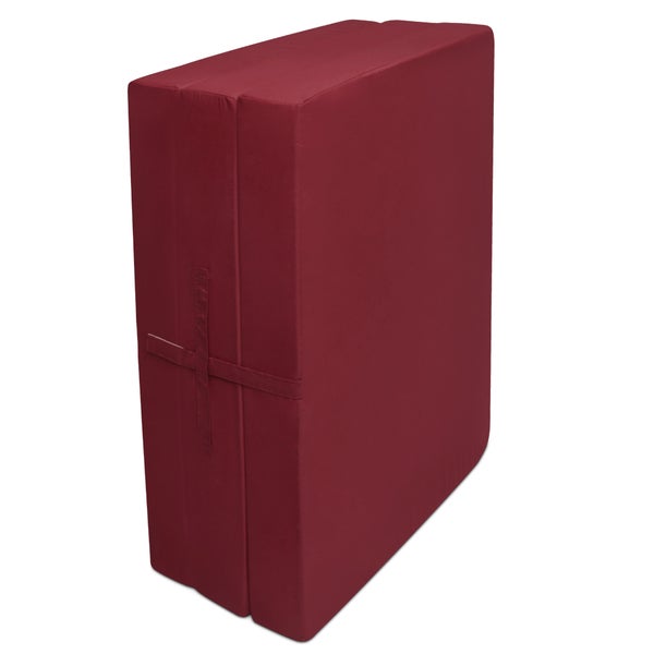 Beautissu Campix Klappmatratze 195x80x10cm Dunkelrot