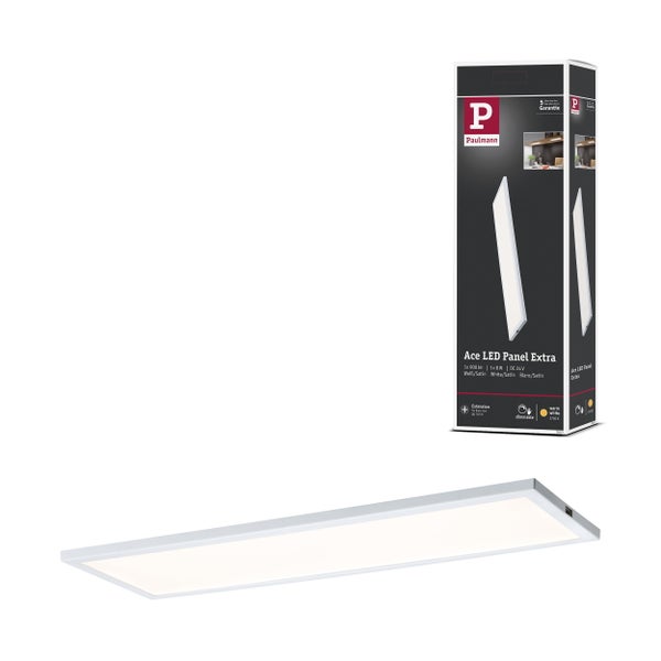 Paulmann LED Panel Atria Shine mit Eichenoptik Rahmen und Backlight Funktion inklusive Produktverpackung