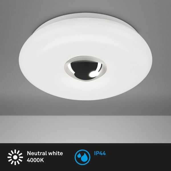 LED Deckenleuchte, weiß-chrom, LED/12W