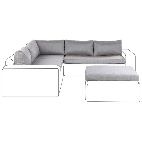 Ecksofa mit Hocker