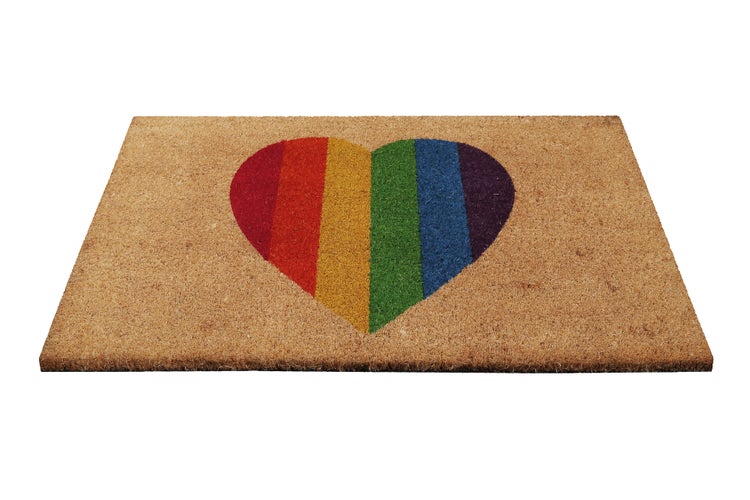 Fußmatte aus Kokosfaser Natur Bunt Home Is Where Your Heart Is WECONhome 45x75 cm