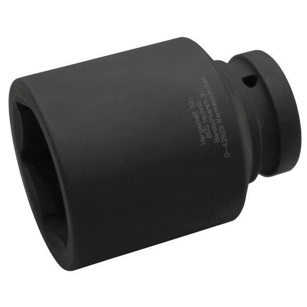 BGS Kraft-Steckschlüssel-Einsatz Sechskant tief Antrieb Innenvierkant 25 mm (1) SW 55 mm - 5500-55