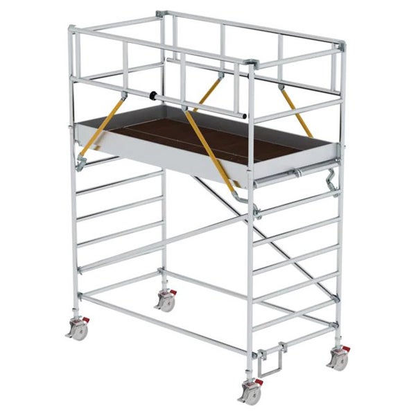 Rollgerüst mit Plattform und Leiteraufstieg für Bauarbeiten