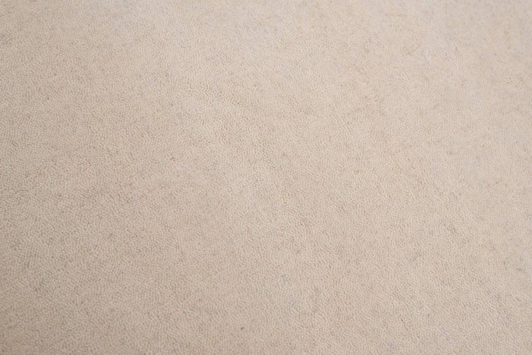 Wollteppich Luxus Designerteppich moderner uni Teppich aus reiner Schurwolle Creme 40x60 cm