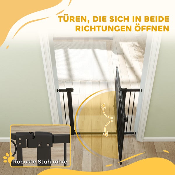 Türgitter aus Stahlrohr, beidseitig zu öffnen