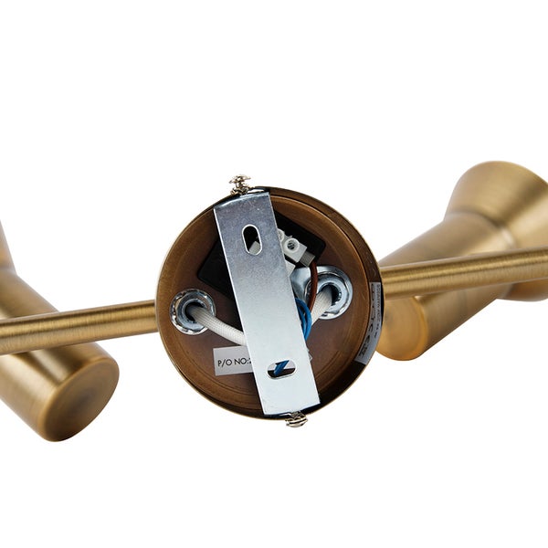 Detailansicht einer Deckenleuchte mit Befestigungselementen