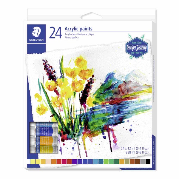 STAEDTLER Acrylfarbe Kartonetui mit 24 x 12ml Acrylfarben 8500 C24