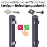 Pfosten mit Befestigungszubehör zur Individualisierung