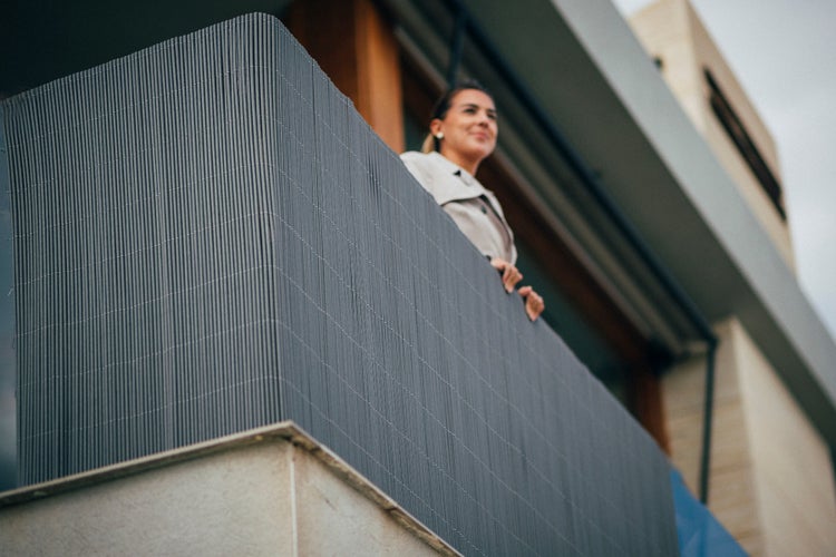 Bambusmatte auf Rolle für den Gartenbereich