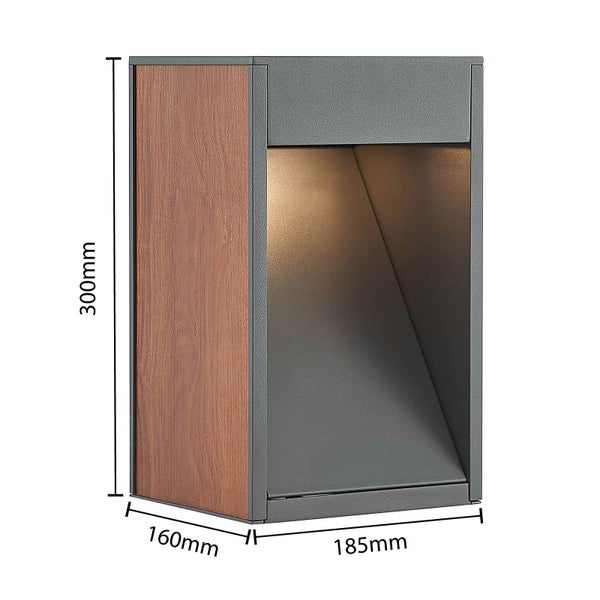 Lucande Außenleuchte Ansala (Modern) aus Aluminium (1 flammig, R7s) - Wegeleuchte Pollerleuchte Wegelampe Sockelleuchte