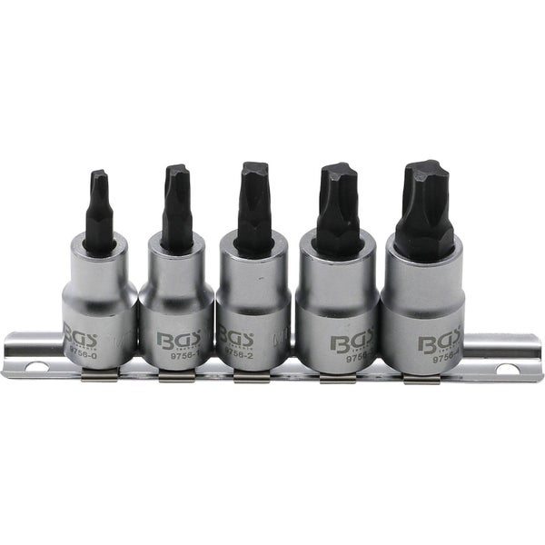BGS Bit-Einsatz-Satz Antrieb Innenvierkant 10 mm (3/8) 4-kant Profil (für MTS-Mortorq) MTS0 - MTS04 5tlg. - 9756