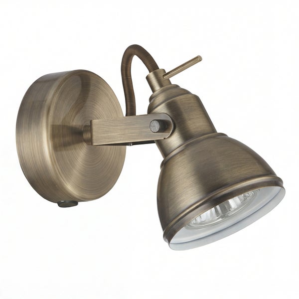 Wandleuchte aus Metall mit verstellbarem Lampenkopf