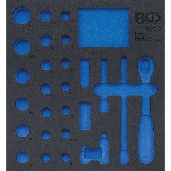 BGS Werkstattwageneinlage 2/3 leer für Art. 4053 - 4053-1
