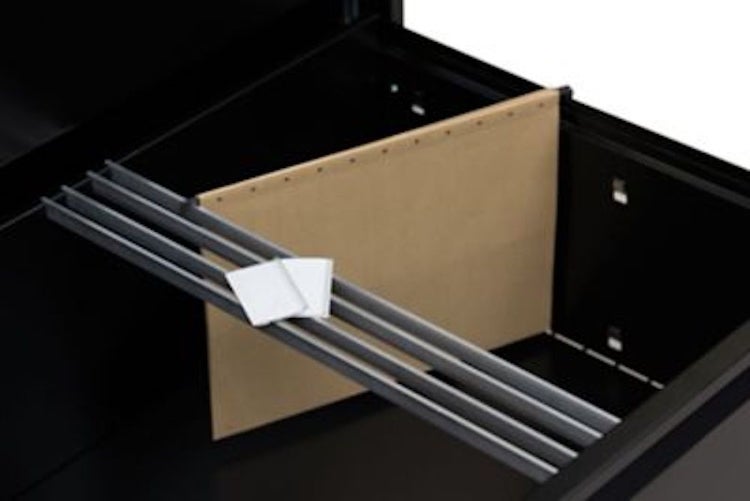 PROREGAL Hängeregistraturschrank 2 Schubladen Mare HxBxT 70 x 76 x 62 cm Schwarz