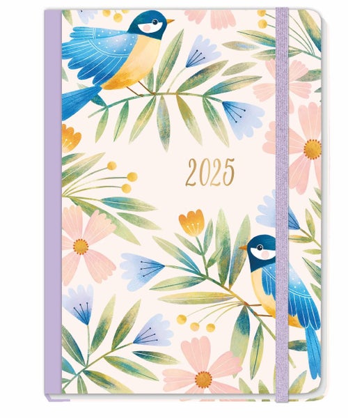 Design Diary Nature 2025 Terminplaner 2025, der Design und Nutzen verbindet: Liebevolle Covergestaltung mit Motiven aus Flora und Fauna in einem hochwertigen Buchkalender A5 mit Gummiband und Lesebändchen