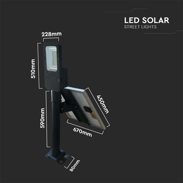V-TAC VT-ST200 - Solar-Straßenleuchten - IP65 - 4000 Lumen - 4000K